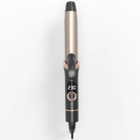 Ondulator de par profesional pentru bucle mari, 25 mm, Temperatură Reglabilă 120-200°C, Afișaj LCD, Negru cu Auriu [4]