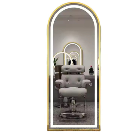 Pachet Mobilier Coafor Bordo cu Auriu – Scafa frizerie cu 2 Scaune coafor rosii Lux, 2 Oglinzi Led si Ucenic [3]