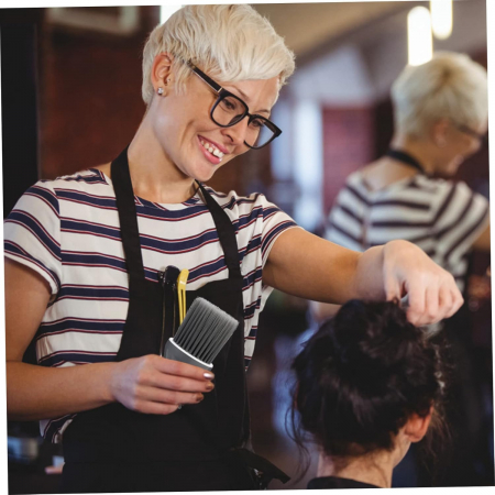 Pamatuf frizerie barber shop, Gri, care se ataseaza de Uscator de par [6]