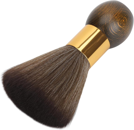 Pamatuf frizerie profesional cu maner din lemn, peri desi, calitate premium, finisaje gold [6]