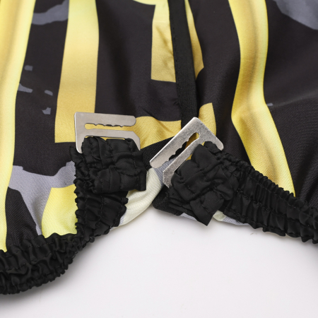 Pelerina coafor, lunga, cu elastic la gat, neagra, cu imprimeu Medusa [6]