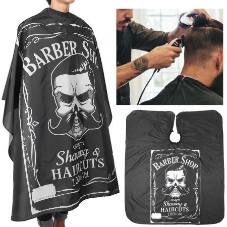 Pelerina manta pentru tuns barbati gri/negru lunga frizerie coafor barber shop [7]
