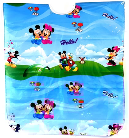 Pelerine si Sorturi - Pelerina tuns copii, albastra cu imprimeu Mickey Mouse, PEL38
