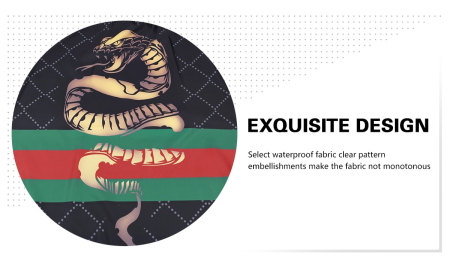 Pelerina tuns neagra cu imprimeu cobra, cu elastic la gat, pentru frizerie si coafor [4]