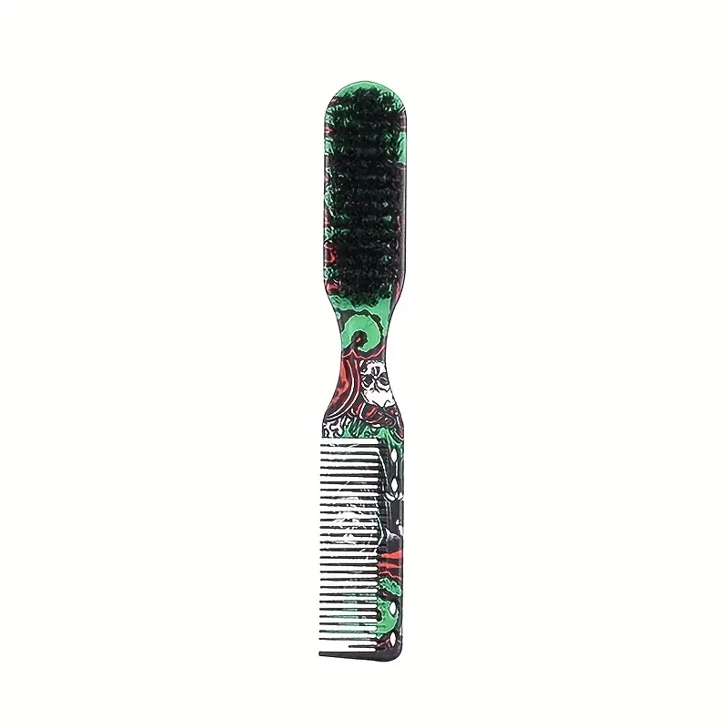 Perii de par si piepteni - Perie pentru barba, mica, dubla, de buzunar, cu pieptene barber