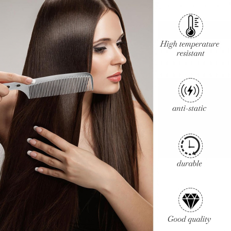 Piepten metalic barber shop, cu maner, argintiu [1]