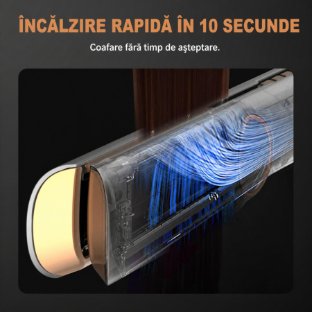 Placă de Îndreptat Părul cu Aer Cald 2 în 1 – Uscător de Păr și Aparat de Îndreptat, Uscare și Îndreptare Simultană, Hair Straightener, Gri [9]