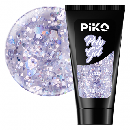 Manichiura si pedichiura - Polygel color Glitter · 30 ml · Galaxy