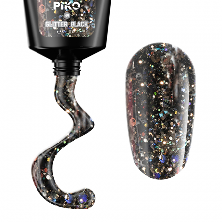 Polygel color Glitter · 30 ml · Black [1]