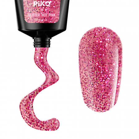 Polygel color Glitter · 30 ml · Hot Pink [1]