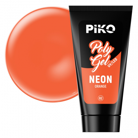 Manichiura si pedichiura - Polygel color Piko Neon · 30 ml · Orange