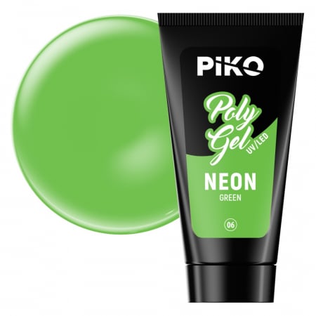 Manichiura si pedichiura - Polygel color Piko Neon · 30 ml · Green