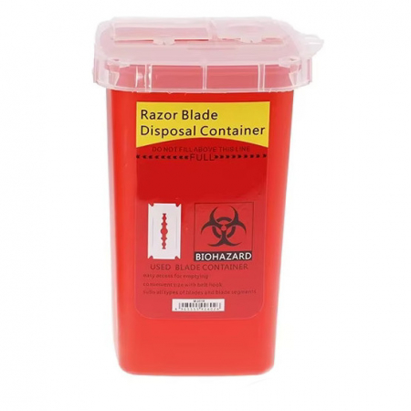 Recipient depozitare lame folosite, container deseuri periculoase, pentru salon barber frizerie [4]