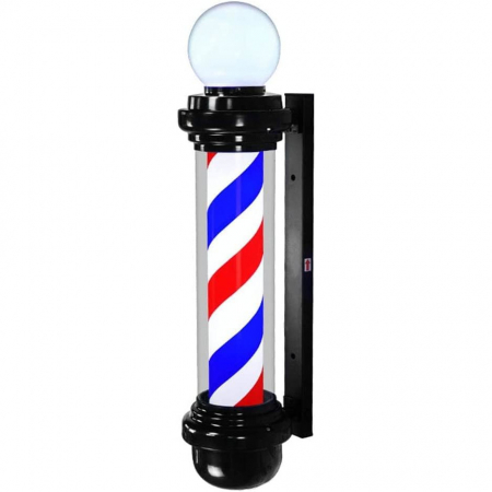 Reclama luminoasa - Reclama luminoasa Barber Shop, semn Barber Pole, 68cm, rotativ, de exterior