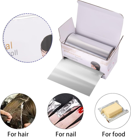 Rola folie aluminiu profesionala pentru vopsit parul suvite, 16cm x 1.25m [2]
