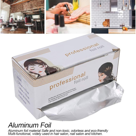 Rola folie aluminiu profesionala pentru vopsit parul suvite, 16cm x 1.25m [4]
