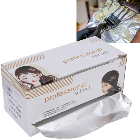 Accesorii pentru vopsit parul - Rola folie aluminiu profesionala pentru vopsit parul suvite, 16cm x 1.25m
