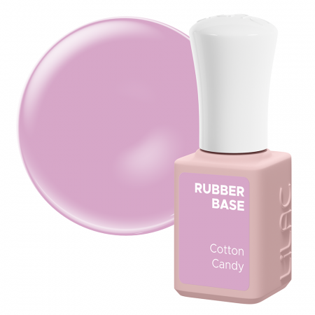 Manichiura si pedichiura - Rubber Base Lilac, Cotton Candy, baza si oja semipermanenta 6 g