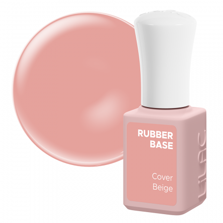 Manichiura si pedichiura - Rubber Base Lilac, Cover Beige, baza si oja semipermanenta 6 g