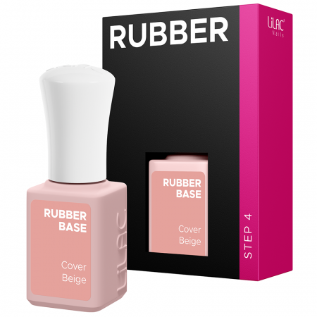 Rubber Base Lilac, Cover Beige, baza si oja semipermanenta 6 g [2]
