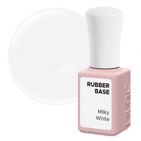Manichiura si pedichiura - Rubber Base Lilac, Milky White, baza si oja semipermanenta 6 g