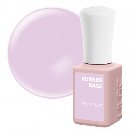Manichiura si pedichiura - Rubber Base Lilac, Porcelain, baza si oja semipermanenta 6 g