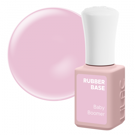 Manichiura si pedichiura - Rubber Base Lilac, Baby Boomer, baza si oja semipermanenta 6 g