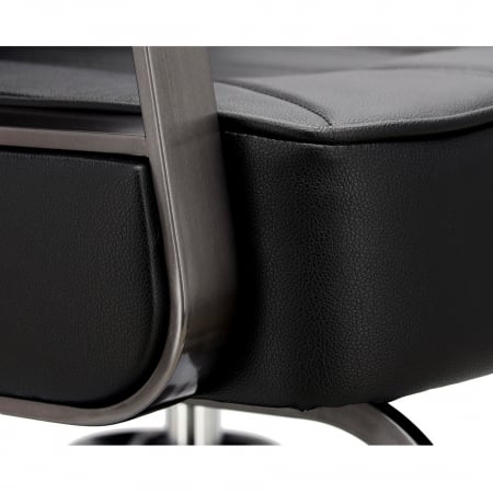 Scafa pentru frizerie, prefesionala, Ceramica Neagra, cu finisaje silver [2]