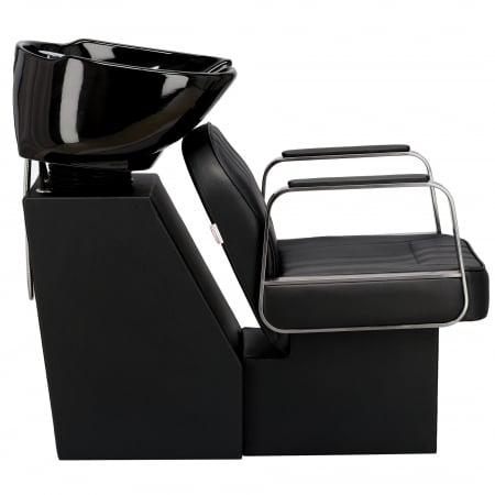Scafa pentru frizerie, prefesionala, Ceramica Neagra, cu finisaje silver [1]