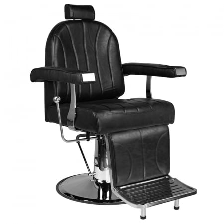 Scaun frizerie - Scaun barber salon frizerie, reglabil, Negru SSB009