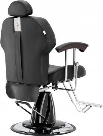Scaun barber shop, hidraulic, reglabil pe inaltime, cu tetiera, Negru, Mateo [3]