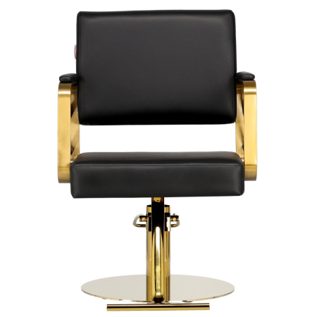 Scaun coafor luxos, Negru cu auriu, hidraulic, reglabil pe inaltime, pentru frizerie [5]