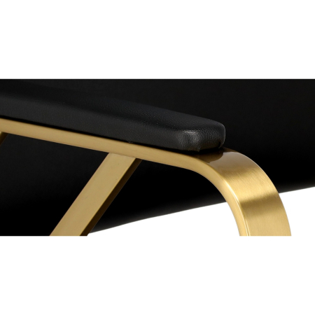 Scaun coafor luxos, Negru cu auriu, hidraulic, reglabil pe inaltime, pentru frizerie [2]