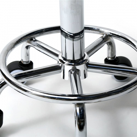 Scaun cosmetician hidraulic, fara spatar, alb [2]