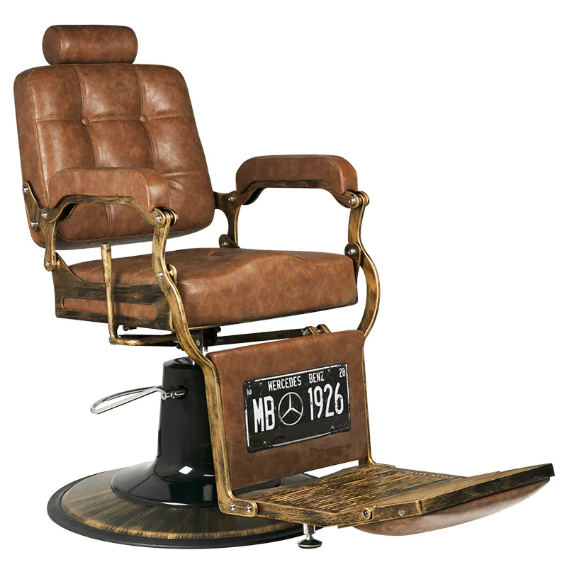 Scaun frizerie - Scaun de frizerie Koken Light Brown Vintage BarberPub
