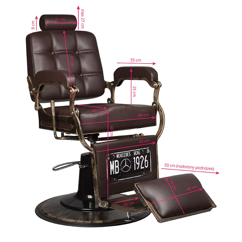 Scaun de frizerie Koken Brown Vintage BarberPub [7]