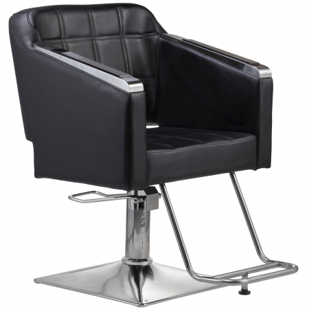 Scaun frizerie - Scaun frizerie coafor Ardette Elanor · negru · piele ecologica · suport pentru picioare