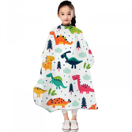 Set 2 Pelerine pentru tuns copii, baitei si fetite, cu imprimeu Dinosauri [1]