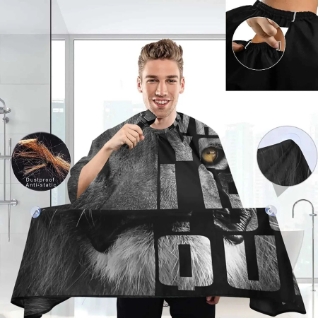 Set 2 Pelerine tuns profesionale negre, impermeabile, pentru frizerie si coafor [1]