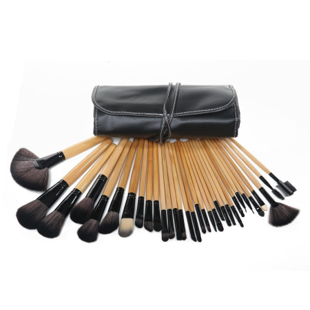 Pensule Machiaj - Set 24 pensule machiaj + borseta inclusa