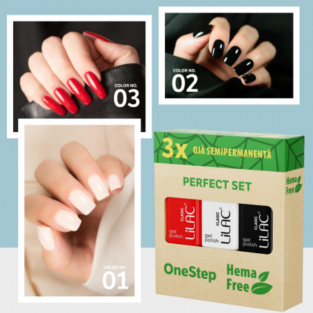 Set 3 oje semipermanente fara Hema, Colectia basic, 3 bucati [1]