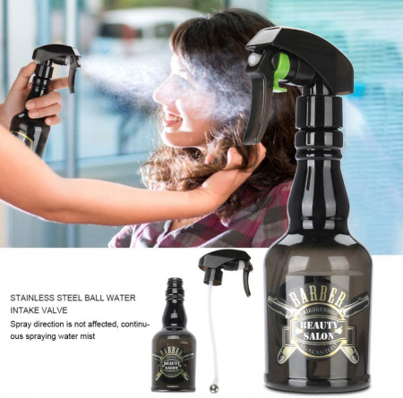 Set accesorii frizerie Mano01 cu pelerina, pamatuf si pulverizator pentru salon barber, scoli coafor [7]