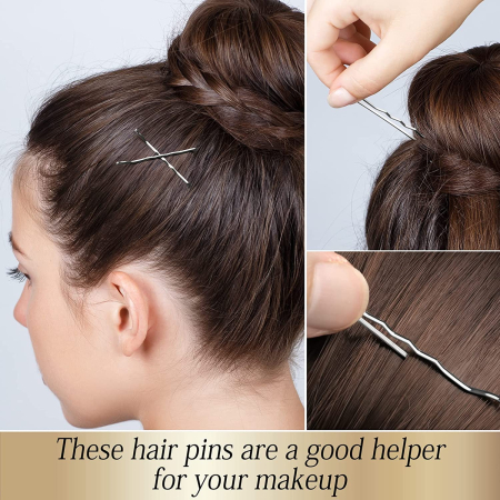 Set agrafe de păr profesionale negre – 500 g, mărimea 6, ondulate, pentru coafor [3]