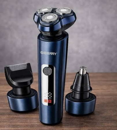 Set aparat de ras si tuns 3‑in‑1 Geemy GM‑8105, fara fir, afisaj LED, incarcare USB [1]
