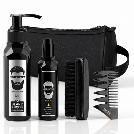 Ingrijire personala & Cosmetice - Set Basic Îngrijire Barbă și Mustață Gummy – 5 Piese