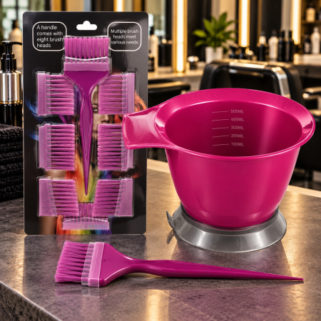 Set bol vopsit parul 500 ml cu pensula 8 in 1, capete interschimbabile [5]