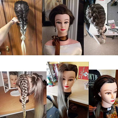 Set cap practica manechin Valeria Ombre cu ace agrafe coc exersat coafuri impletituri salon frizerie [3]