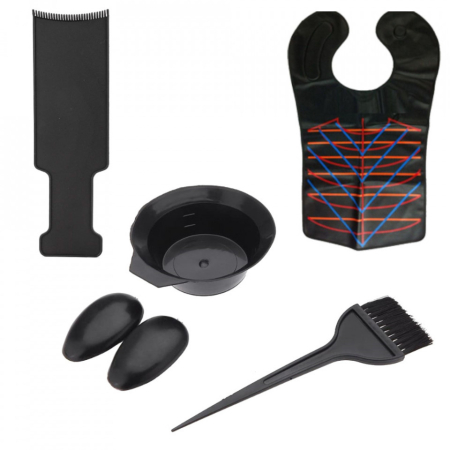 Set complet pentru vopsit parul cu pelerina, paleta, bol, pensula si protectii urechi SCV13 [0]
