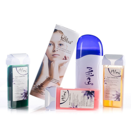 Epilare - Set epilare cu incalzitor ceara Miley SP3M, 3 x 100g ceara roll-on, hartie epilat