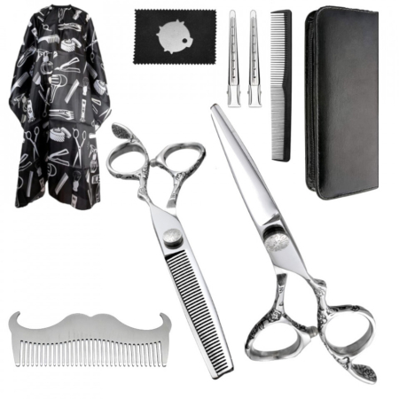 Set foarfeca de tuns si filat Ardette, Damino01, Inox, Retro design, marime 6", maner sculptat [0]